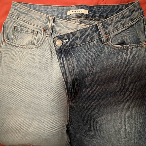 Pacsun Eco Two-Tone Asymmetrical Boyfriend Jeans - Picture 8 of 11